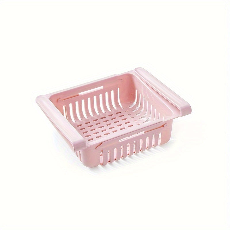 3pcs Expandable Fridge Storage Basket Crisper Egg Spice Drawer Organizer