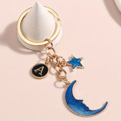 Star & Crescent Moon Keychain Bag Charm Gift For Mom Kids