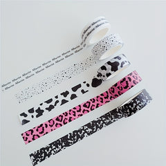 Milk Stripe Leopard Cows Washi Tape DIY Scrapbooking Sticker Label