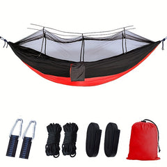 Portable Hammock With Mosquito Net Parachute Nylon Double for Camping