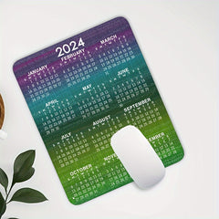 Purple Green Gradient Mouse Pad Calendar
