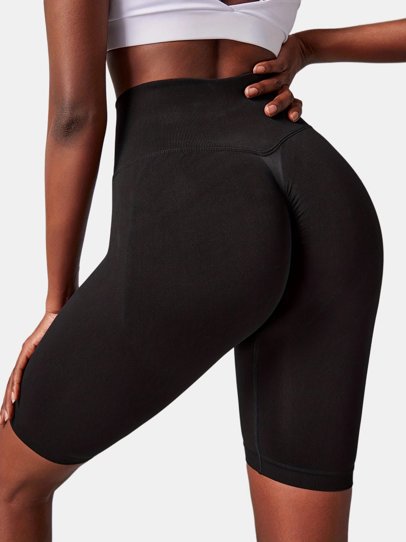 Seamless Hip Lifting Biker Shorts High Stretch Yoga Exercise Women's Activewear