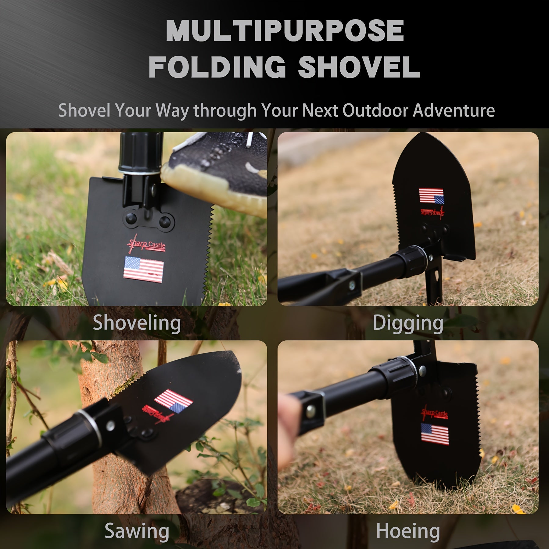 Portable Folding Shovel Small Survival Shovel For Outdoor Camping