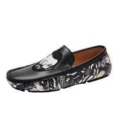 Men's Graphic Moccasin Loafer Shoes Non-slip Slip On Shoes