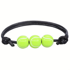 Ball Sports Bracelet with Charm Woven Rope Bracelet