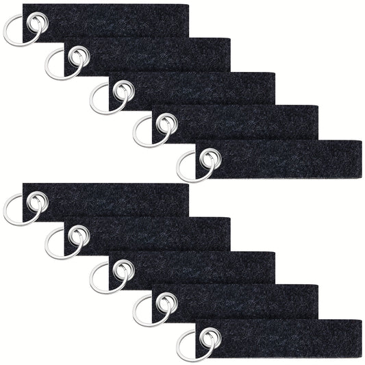 20pcs Felt Keychains With Stainless Steel Ring DIY Decorative Crafts Keychain
