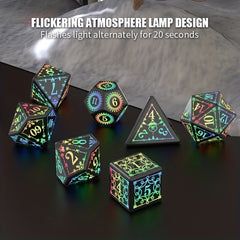 7pcs LED Flashy Dices Christmas Gift Illuminate Board Game Nights