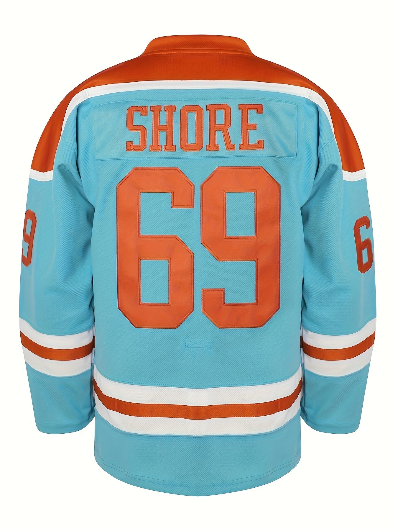 Vintage Dog Pattern Hockey Jersey V Neck Long Sleeve Shirt