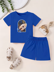 Toddler Kid Bottoming Set Short Sleeve T shirt & Matching Shorts