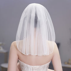 Short Bridal Veil Sheer Tulle Princess Style for Brides Weddings