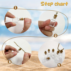 50pcs Mini Glass Bottle Wishing Drifting Bottles With Cork Stoppers