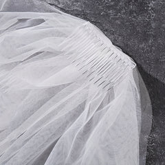 Bridal Veil with Comb Smooth Satin Finish for Weddings Proms