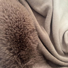 Rabbit Fur Shawl Scarf Collar Cashmere Cloak Winter Warm Wrap