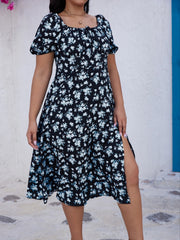 Ditsy Floral Print Maxi Dress