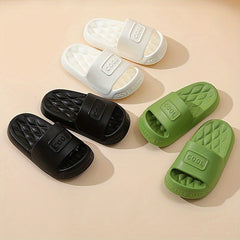 Boys Solid Open Toe Slippers Lightweight Non-slip Summer Shoes