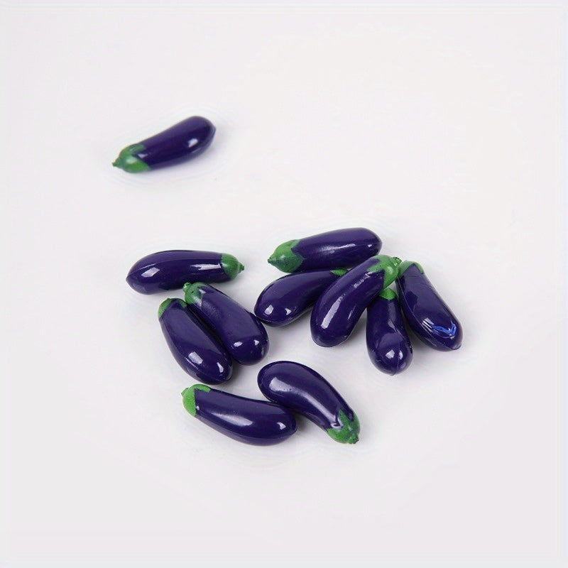 Simulated Eggplant PVC Mini Kitchen DIY Food Toy