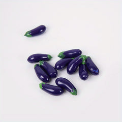 Simulated Eggplant PVC Mini Kitchen DIY Food Toy