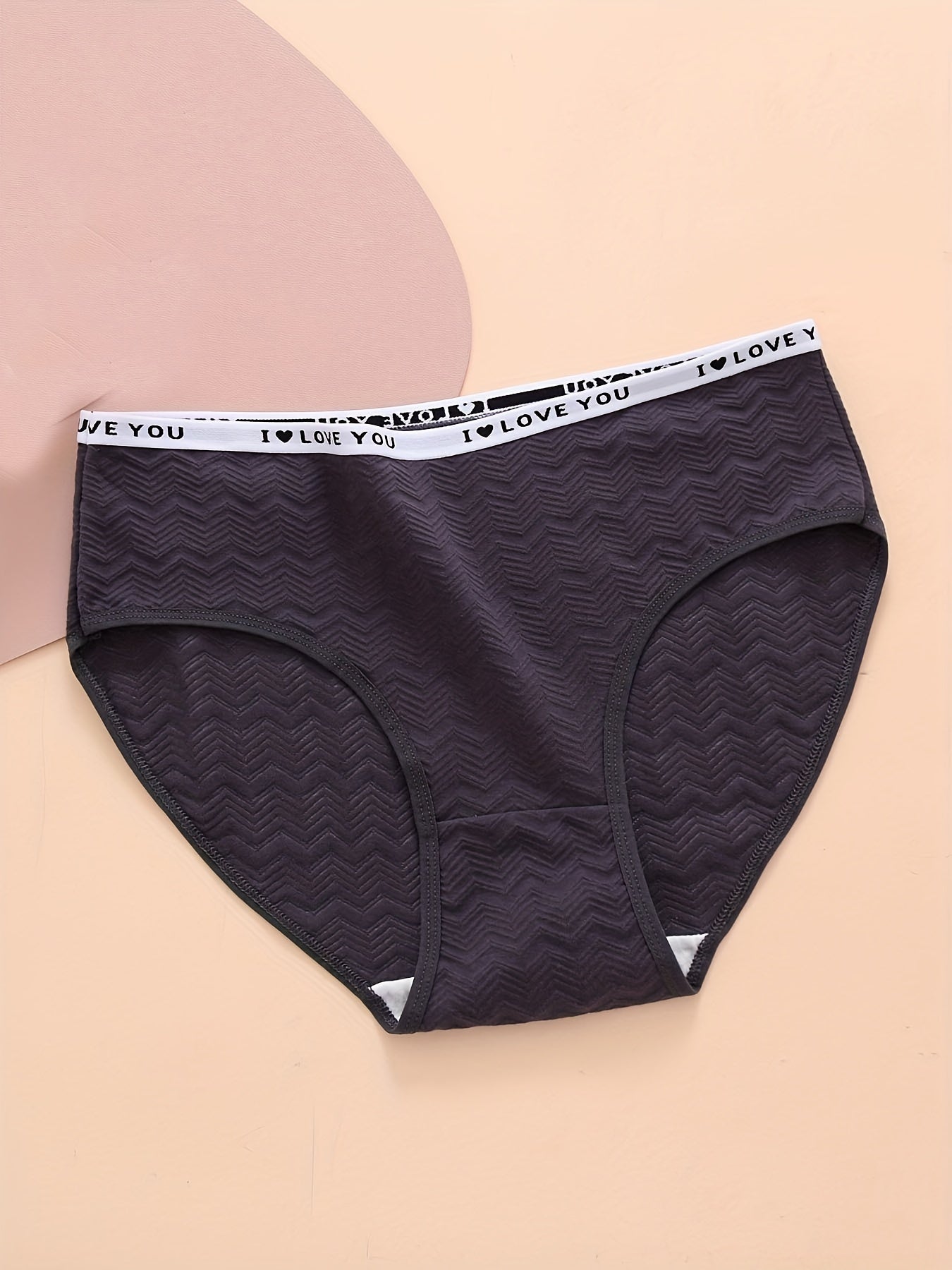 5 Pack Plus Size Panties Set Women's Plus Comfort Textured