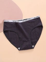5 Pack Plus Size Panties Set Women's Plus Comfort Textured