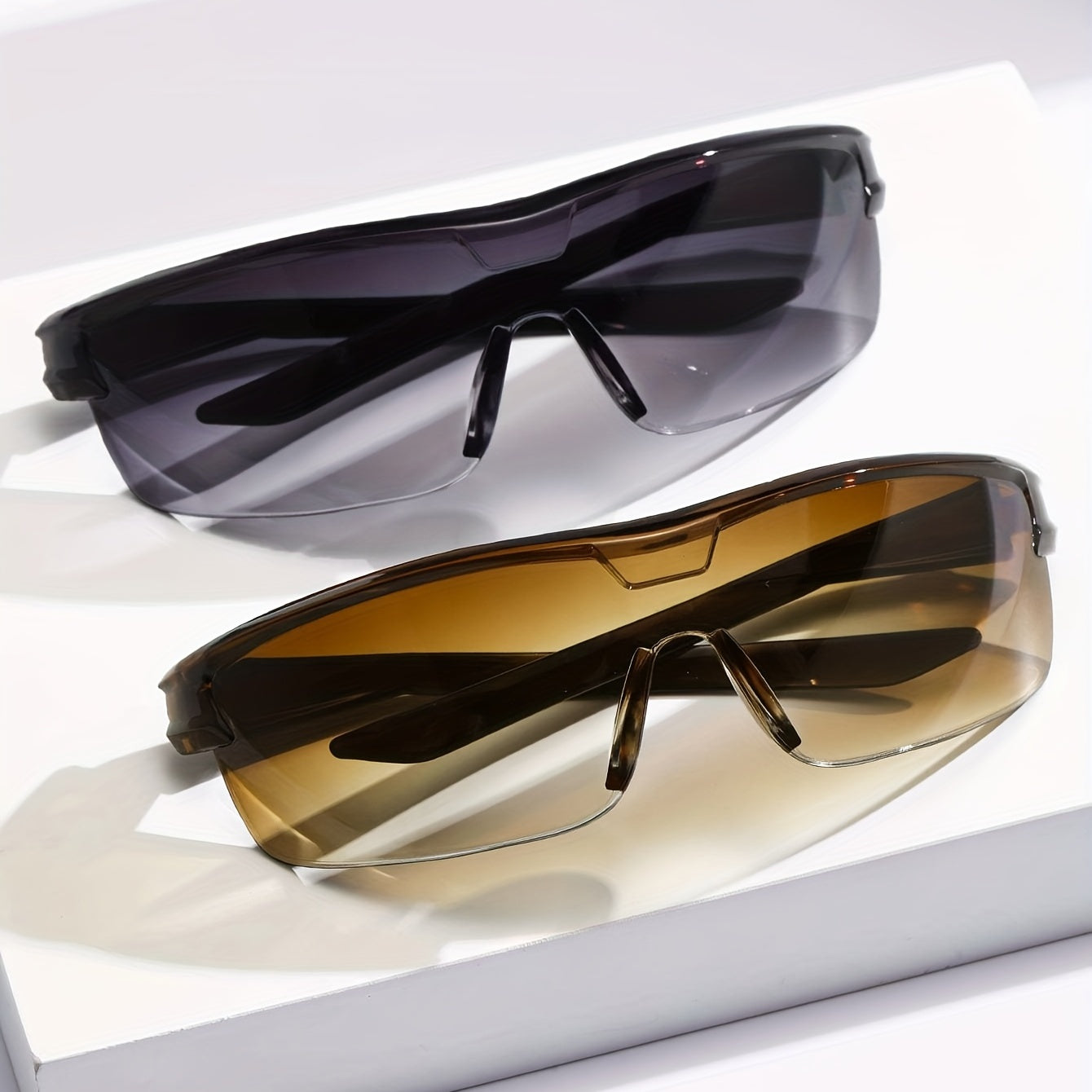 2pcs Men's Cycling Sports Sunglasses Mixed Decorative PC Eyewear