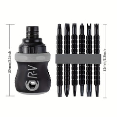 8pcs Mini Ratchet Screwdriver Set CRV Telescopic Detachable Handle Repair Tool