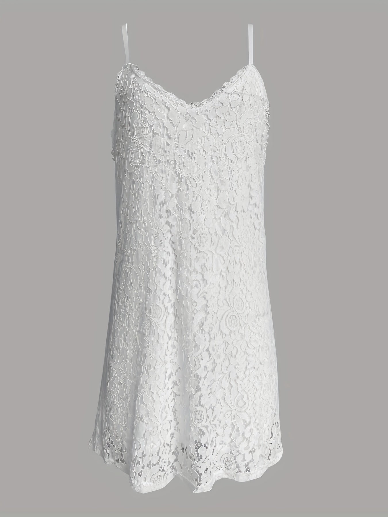 Sexy Lace V Neck Spaghetti Dress Women's Clothing