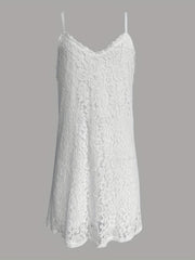 Sexy Lace V Neck Spaghetti Dress Women's Clothing