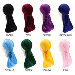 Kids Velvet Durags Bandana Turban Hat Doo Rag Waves Cap Headband Wraps