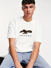 Men's Eagle Pattern T shirt Casual Breathable Tee