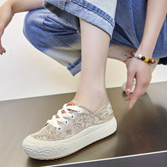 Women's Mesh Breathable Flat Shoes Casual Walking Shoes
