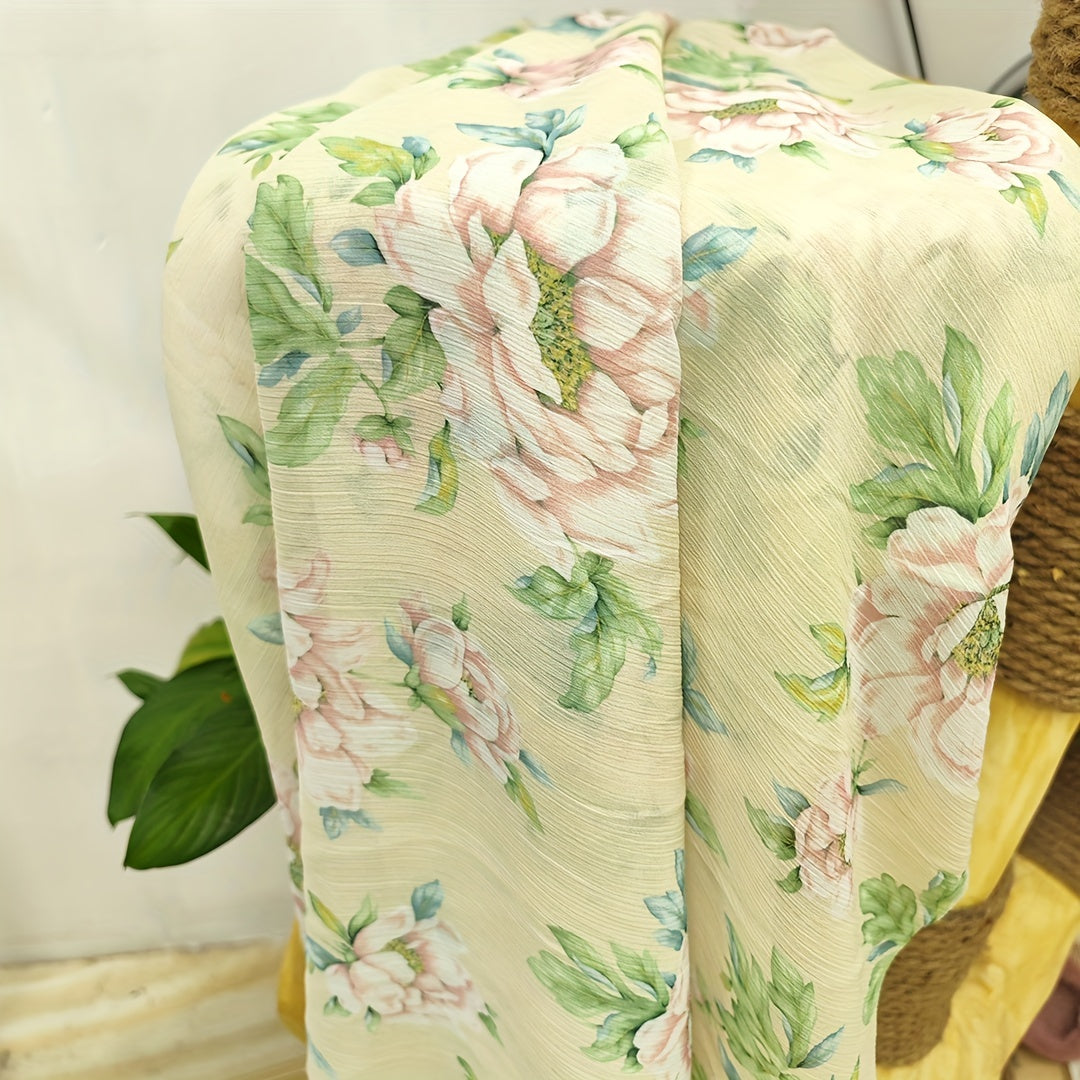 1yd Chiffon Fabric DIY Clothing Pants Dress Fabric Cutting Size