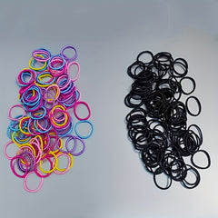 200pcs Colorful Elastic Hair Bands for Kids Halloween Christmas Birthday Gift