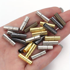 10 Pairs Strong Bayonet Push Clasps for 2-3mm Round Leather Cord
