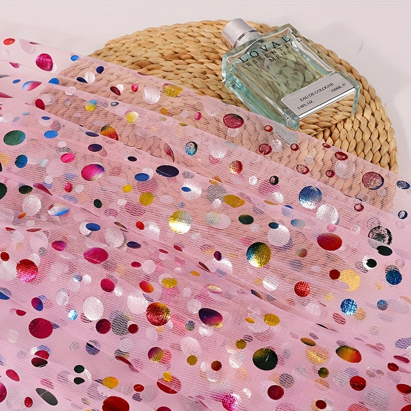 Colorful Bronzing Mesh Skirt Performance Costume Veil DIY Clothes Sewing
