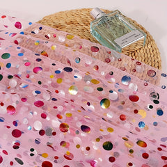 Colorful Bronzing Mesh Skirt Performance Costume Veil DIY Clothes Sewing