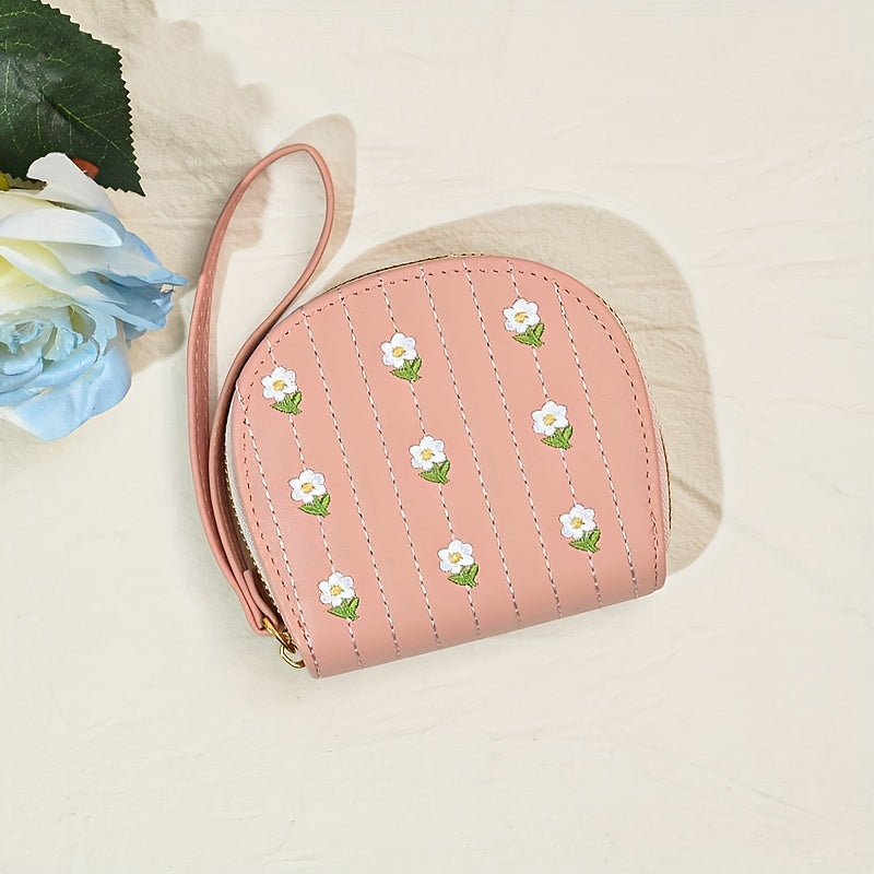 Small Flower Coin Purse Zipper Coin Purse For Girls