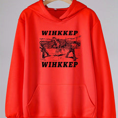 Girls WIHKKEP Pattern Long Sleeve Hooded Sweatshirt Pullover