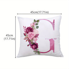 1pc Peach Fleece Throw Pillowcase Cozy Home Decor