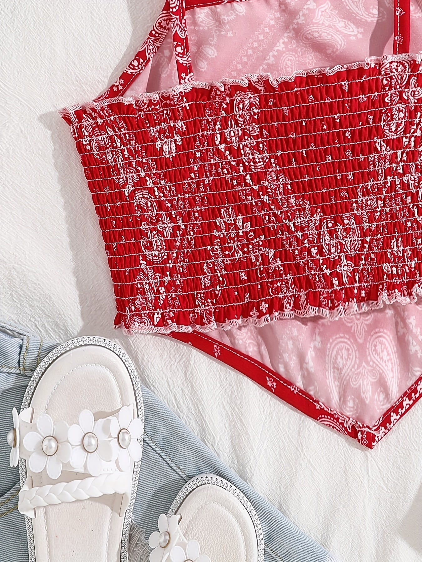 Kid's Paisley Camisole Spaghetti Straps Top
