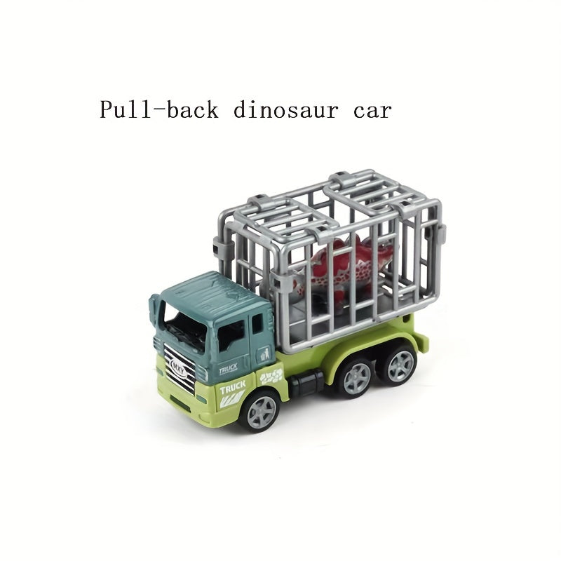 Alloy Pull back Dinosaur Car Toy Simulation Car Model Engineering Car