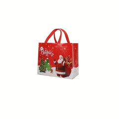 3pcs Christmas Gift Bag Medium Festive Tote Handle Reusable