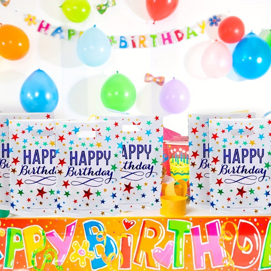 10pcs Colorful Happy Birthday Party Gift Bags