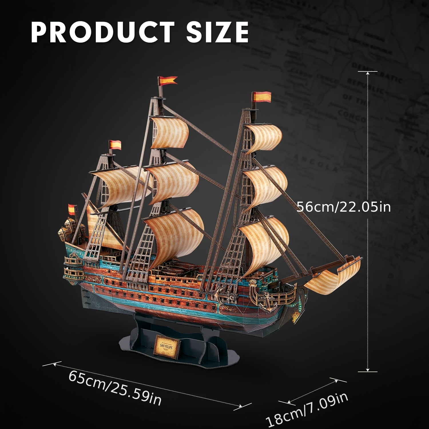 3D San Felipe Sailing Puzzle Model - Ideal Maritime Gift