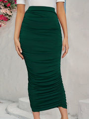 Ruched Ankle Length Skirt for Spring & Summer