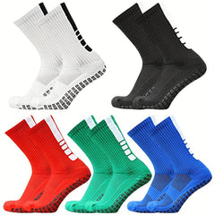 5 Pairs Breathable Anti-slip Football Socks - Men's & Women's