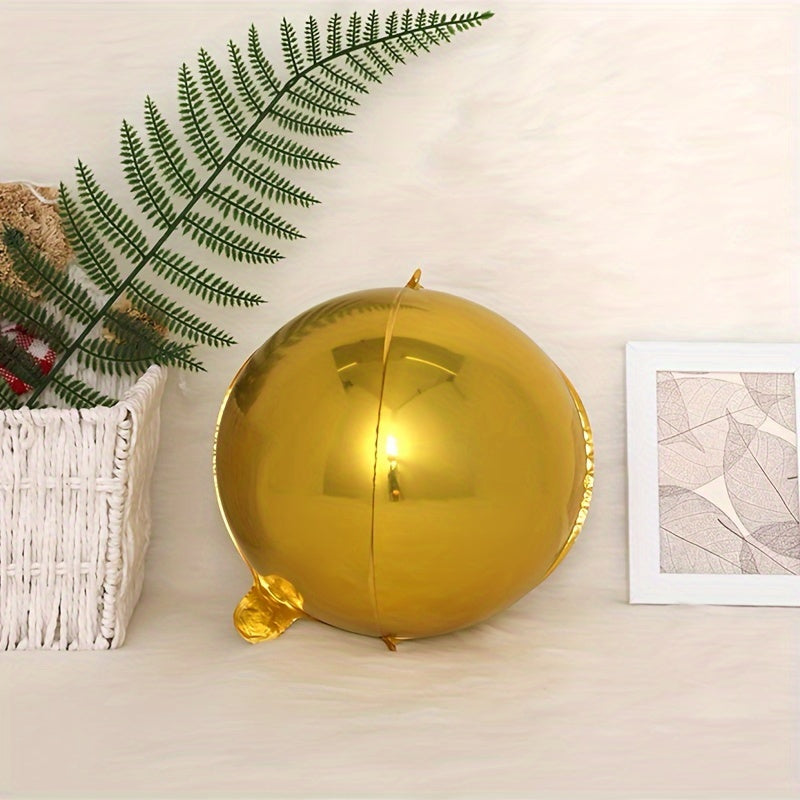 4D Round Aluminum Film Balloon 81 28 Cm Party Decorations Golden Silvery Rose