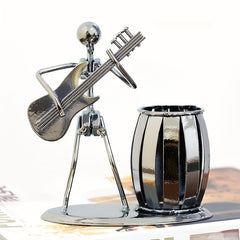 Metal Desk Penholder Rocker And Guitar Office Supplies Organizer