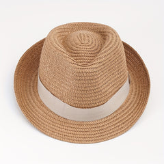 Straw Hat Summer Men's And Women's Beach Hat British Jazz Hat Top Hat
