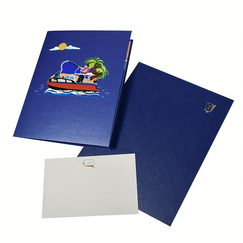 3D Pop Up Card Fishing Greeting Card Thank You Father's Valentines Birthday