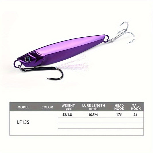 52g Metal Spoon Jig Fishing Lure for Freshwater & Saltwater Tackles